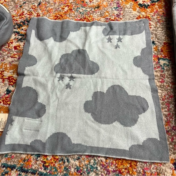 NWT PINK‎ LEMONADE baby blanket and Burp Cloth set in Dreamy Clouds Blue - Picture 6 of 15